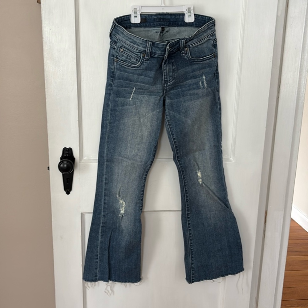 Kut from the Kloth Elena Super Flare Distressed jeans